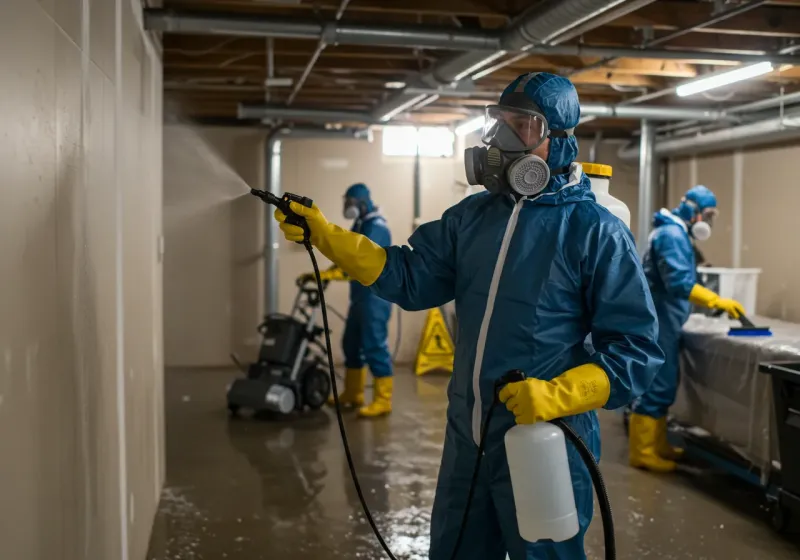 Basement Sanitization and Antimicrobial Treatment process in Prien, LA